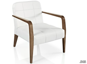 CIBELLE - Leather easy chair with armrests _ JMS