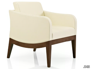 ELLEN - Leather easy chair with armrests _ JMS