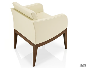 ELLEN - Leather easy chair with armrests _ JMS