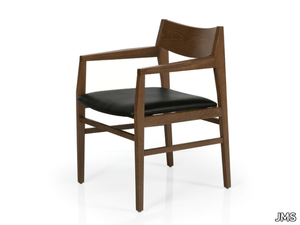 DEE M1258C - Beech easy chair with upholstered seat _ JMS