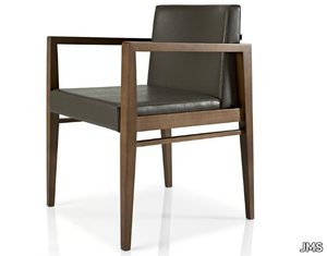 SERENA - Leather chair with armrests _ JMS