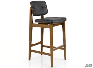 SHANNA M1060WUUCR - Leather barstool with footrest _ JMS