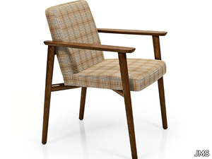 ZOE M1142ST - Upholstered wooden chair with armrests _ JMS