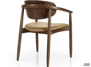 JOANNA - Wooden restaurant chair with armrests _ JMS