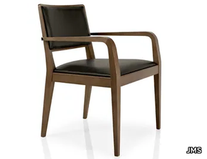 CIBELLE - Leather chair with armrests _ JMS