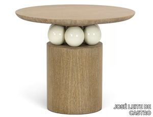CORINA - Round oak coffee table _ JOSÉ LEITE DE CASTRO