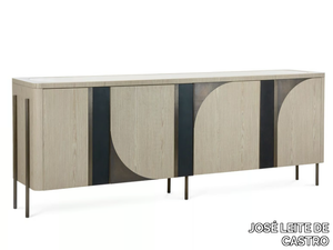 CRIVA - Oak sideboard with doors and marble top _ JOSÉ LEITE DE CASTRO