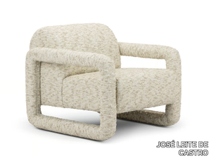 RESSANO - Sled base fabric armchair with armrests _ JOSÉ LEITE DE CASTRO