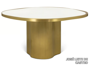 WAVE - Round brass and marble dining table _ JOSÉ LEITE DE CASTRO