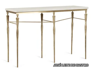 ELIS - Rectangular brass and marble console table _ JOSÉ LEITE DE CASTRO