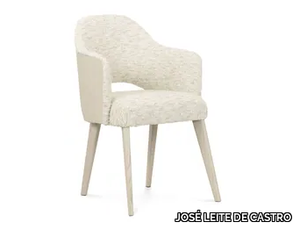 ASTOR III - Upholstered oak chair with armrests _ JOSÉ LEITE DE CASTRO