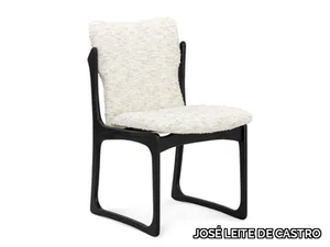TÁLIO - Upholstered sled base ebony chair _ JOSÉ LEITE DE CASTRO