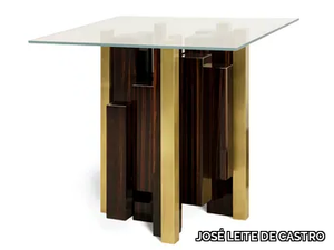 CHICAGO - Square ebony and glass table _ JOSÉ LEITE DE CASTRO