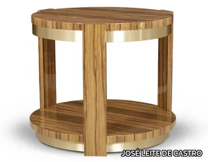 PARKER - Round wooden high side table _ JOSÉ LEITE DE CASTRO