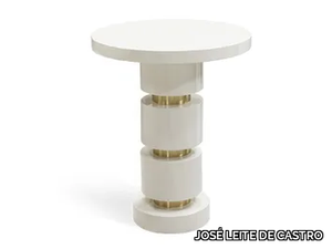 SAHARA - Round wooden high side table _ JOSÉ LEITE DE CASTRO