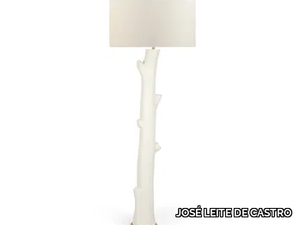 TRONCO - Plaster floor lamp with fabric shade _ JOSÉ LEITE DE CASTRO