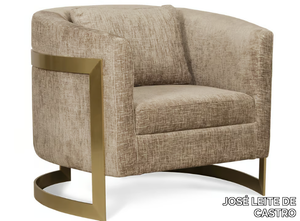 HANOVER - Sled base fabric easy chair with armrests _ JOSÉ LEITE DE CASTRO