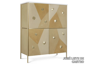 KRYPTON - Alcantara® and marble highboard with doors _ JOSÉ LEITE DE CASTRO