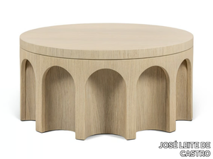 PALADIO - Round oak coffee table _ JOSÉ LEITE DE CASTRO