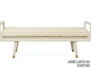 PRINCE - Upholstered lacquered wooden and fabric bench _ JOSÉ LEITE DE CASTRO