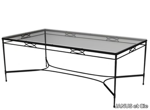 AMALFI GRANDE X - Rectangular Glass and Stainless Steel dining table _ JANUS et Cie