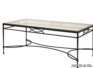 AMALFI - Rectangular Glass and Stainless Steel cocktail table _ JANUS et Cie