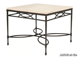 AMALFI - Square resin and stainless steel cocktail table _ JANUS et Cie