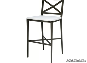 AZIMUTH CROSS - High powder coated aluminium barstool _ JANUS et Cie