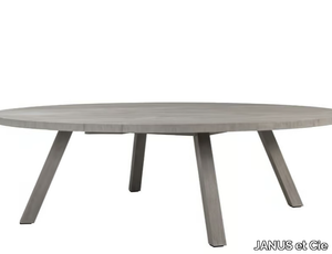 GINA - Round teak dining table _ JANUS et Cie