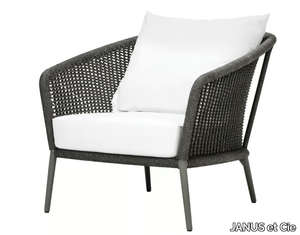 KNOT - Olefin rope armchair with armrests _ JANUS et Cie