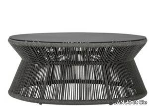 KNOT - Round olefin rope and aluminium coffee table _ JANUS et Cie