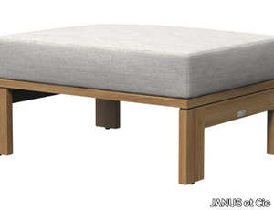 MATISSE TEAK - Rectangular teak garden footstool _ JANUS et Cie