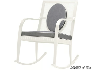 SAVANNAH - Rocking powder coated aluminium chair with armrests _ JANUS et Cie