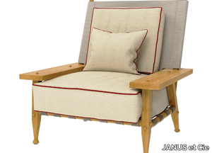 SERENGETI - Teak garden armchair with armrests _ JANUS et Cie