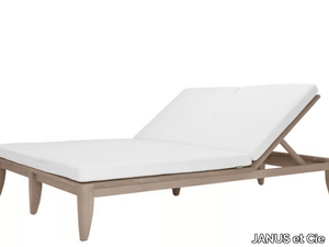 RELAIS - Double teak sun lounger _ JANUS et Cie