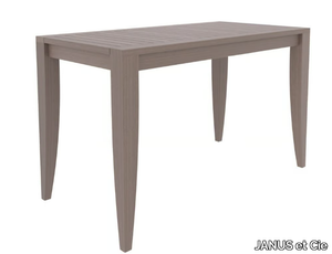 RELAIS - Rectangular teak high table _ JANUS et Cie