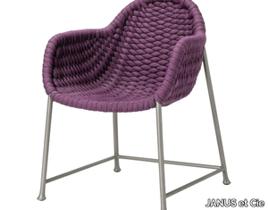 CHOPSTIX - Olefin fiber garden chair with armrests _ JANUS et Cie