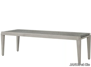 ROCK GARDEN - Teak and JanusFiber® garden bench _ JANUS et Cie