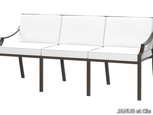 FIORE - 3 seater aluminium garden sofa _ JANUS et Cie