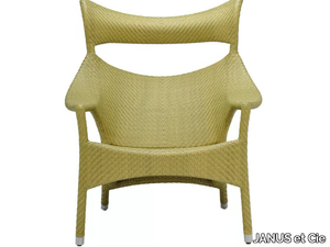 AMARI - Garden JanusFiber® easy chair with armrests _ JANUS et Cie