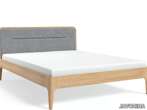 AIRA 160x200 - Wooden double bed with upholstered headboard _ JAVORINA