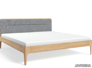 AIRA 200x200 - Wooden double bed with upholstered headboard _ JAVORINA