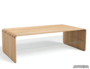 OLIA 120 - Rectangular wooden coffee table with storage space _ JAVORINA