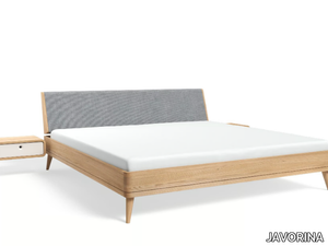 TERRA 200x200L - Wooden double bed with integrated nightstands _ JAVORINA