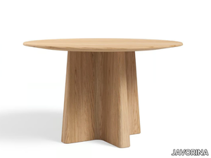 XX Ø125 - Round wooden dining table _ JAVORINA