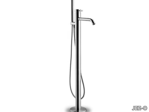 SLIMLINE BATH MIXER 02 - External stainless steel bathtub mixer with hand shower _ JEE-O