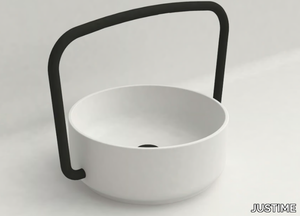 CHAPTER - Round washbasin with integrated faucet _ JUSTIME