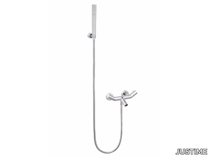 YES - Wall-mounted chromed brass bathtub mixer with hand shower _ JUSTIME