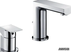 ARCH - 2 hole countertop chromed brass washbasin tap _ JUSTIME