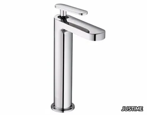 CHARMING PLUS - Countertop single handle chromed brass washbasin mixer _ JUSTIME